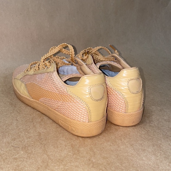 Puma Eco Ortholight yellow/gold color, braided laces,netting material - Picture 4 of 7